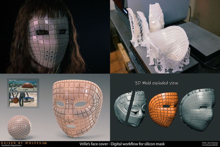 Vrille's face cover - Raised by Wolves