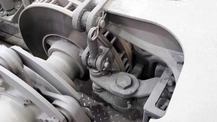 Suspension bracket of a dt4 brake calliper unit. Siemens Mobility