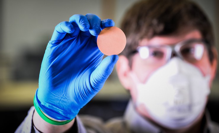 Close up of reusable and sterilizable copper filter 3D printed by ExOne in partnership with Pitt 2.jpg