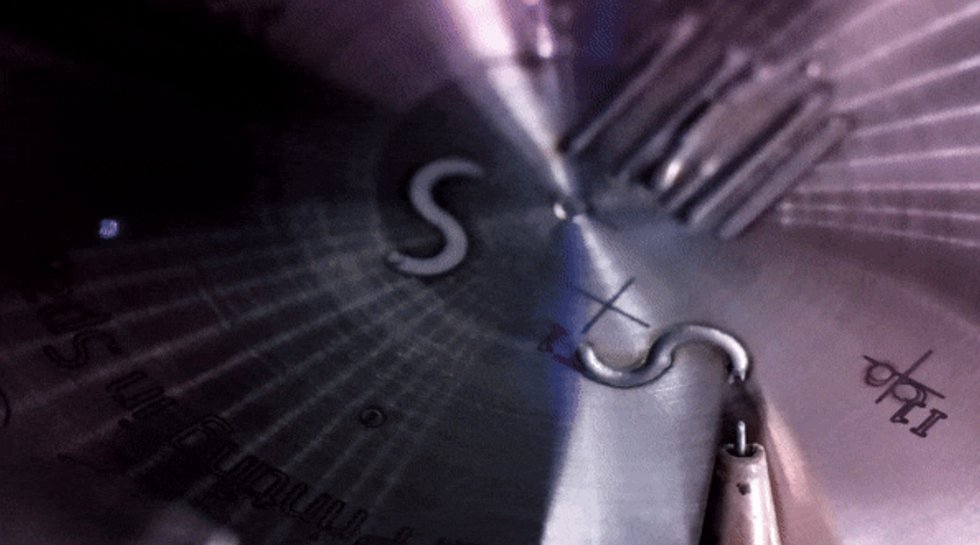 S-curve is a test line 3D printed on the International Space Station