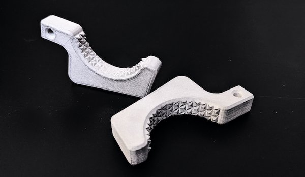 MakerBot gripper part printed with BASF Ultrafuse 316L