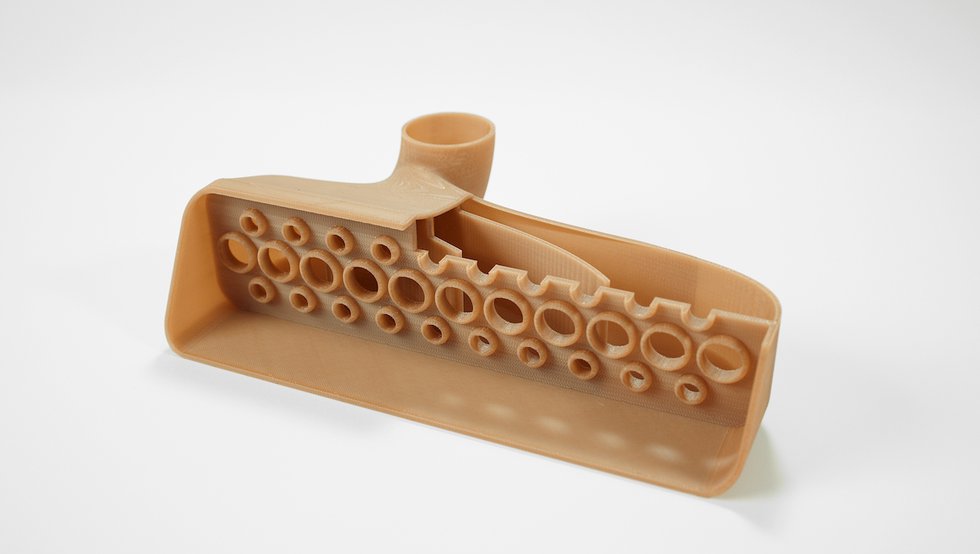 HVAC duct printed with new VICTREX AM 200 material for FDM