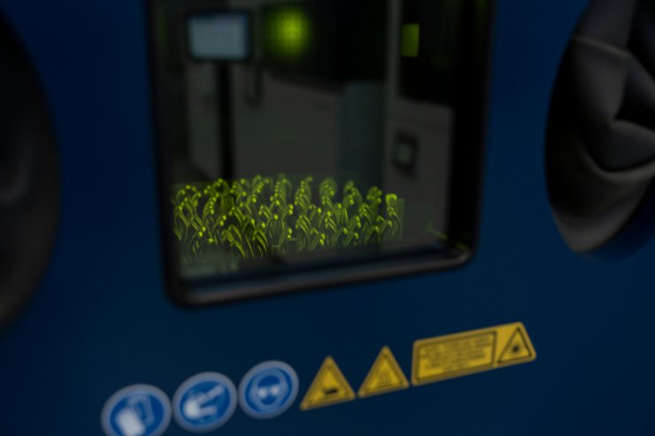 Titanium parts being printed
